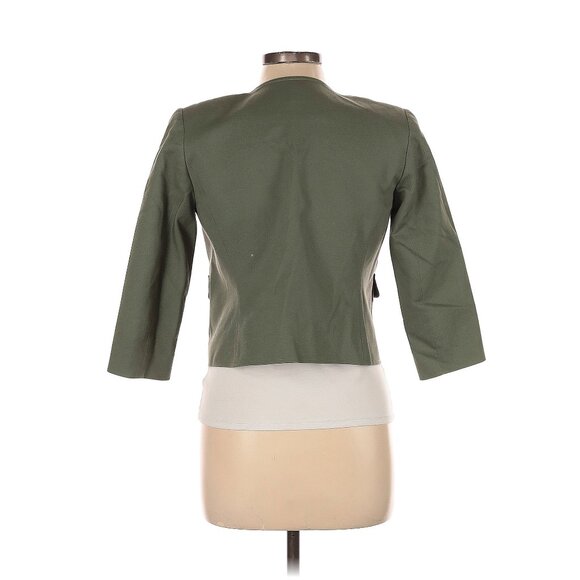 Vince Camuto Kiss Front Crop Jacket in Sage - Picture 2 of 8
